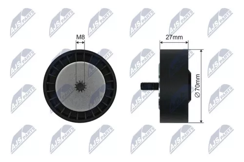 Tensioner Pulley, V-ribbed belt