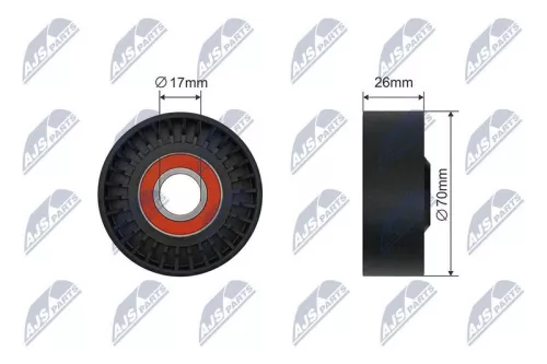 Tensioner Pulley, V-ribbed belt