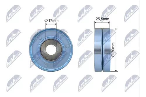 Tensioner Pulley, V-ribbed belt
