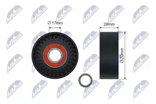 Deflection/Guide Pulley, V-ribbed belt