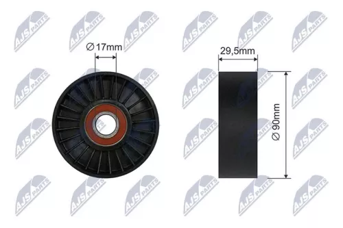 Tensioner Pulley, V-ribbed belt
