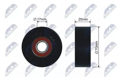 Tensioner Pulley, V-ribbed belt
