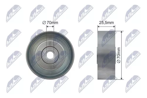 NTY NTY RNK-CH-013 Tensioner Pulley, V-ribbed belt 