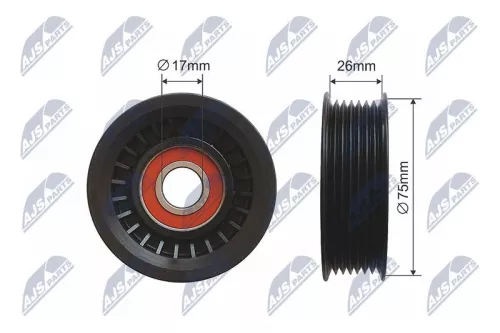 NTY NTY RNK-CH-033 Tensioner Pulley, V-belt 