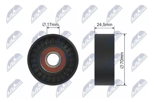 Tensioner Pulley, V-ribbed belt
