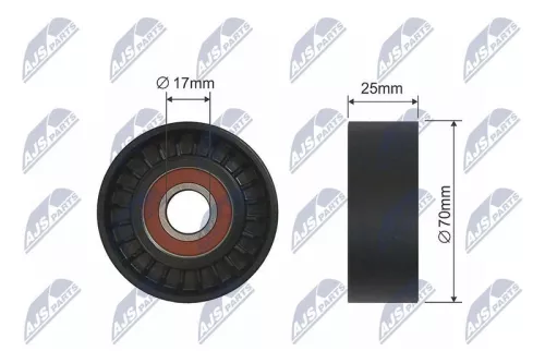 Deflection/Guide Pulley, V-ribbed belt