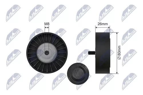 Tensioner Pulley, V-ribbed belt