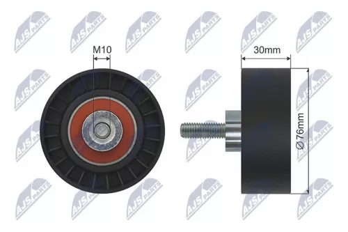 Deflection/Guide Pulley, V-ribbed belt