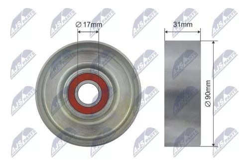 NTY NTY RNK-FR-031 Tensioner Pulley, V-ribbed belt 
