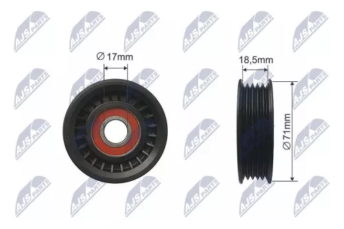 NTY NTY RNK-FR-036 Tensioner Pulley, V-belt 
