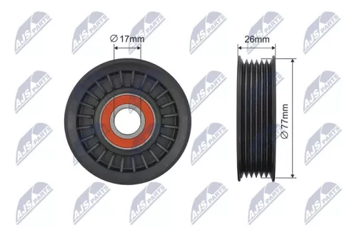 Tensioner Pulley, V-ribbed belt