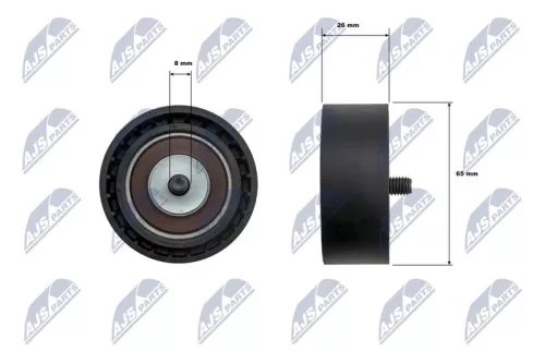 NTY NTY RNK-FR-070 Deflection/Guide Pulley, V-ribbed belt 