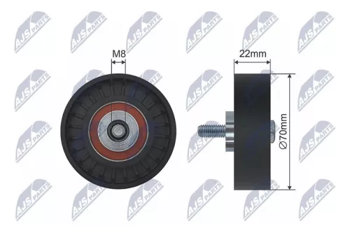 Deflection/Guide Pulley, V-ribbed belt