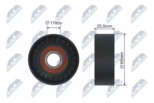 NTY NTY RNK-FT-005 Tensioner Pulley, V-ribbed belt 