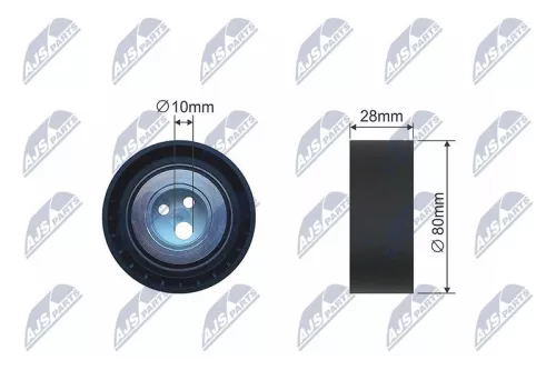 Deflection/Guide Pulley, V-ribbed belt