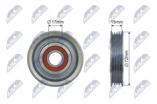 Deflection/Guide Pulley, V-ribbed belt