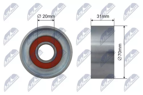 Deflection/Guide Pulley, V-ribbed belt