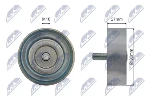 Deflection/Guide Pulley, V-ribbed belt