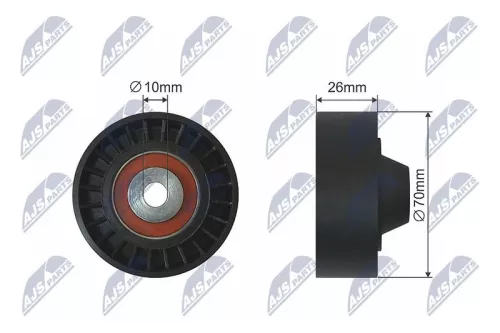 Deflection/Guide Pulley, V-ribbed belt