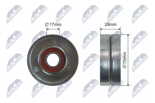 Tensioner Pulley, V-ribbed belt