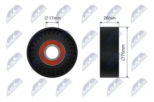 Tensioner Pulley, V-ribbed belt