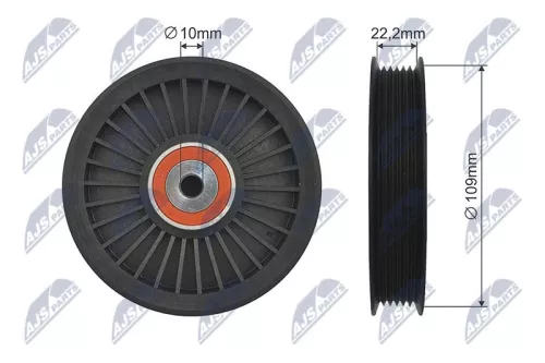 Deflection/Guide Pulley, V-ribbed belt