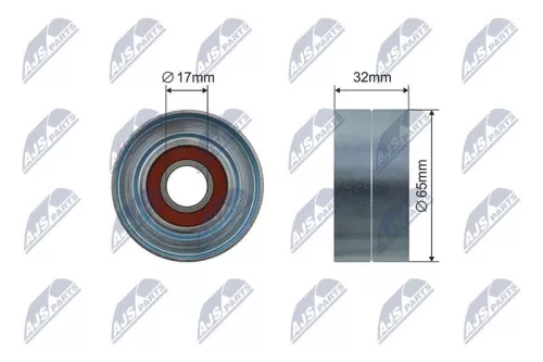 NTY NTY RNK-ME-060 Tensioner Pulley, V-ribbed belt 