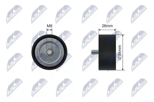 Tensioner Pulley, V-ribbed belt