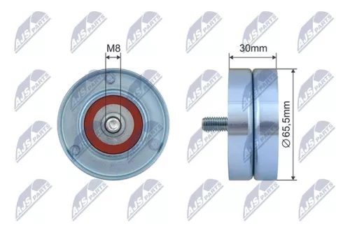 Tensioner Pulley, V-ribbed belt