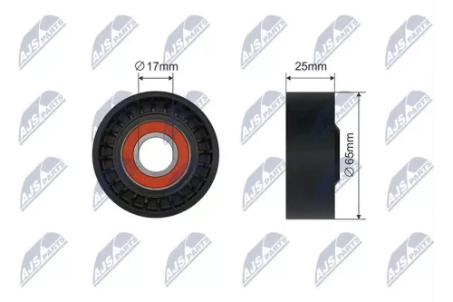 NTY NTY RNK-ME-079 Tensioner Pulley, V-ribbed belt 