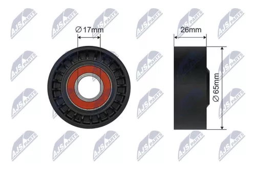 NTY NTY RNK-ME-084 Tensioner Pulley, V-ribbed belt 