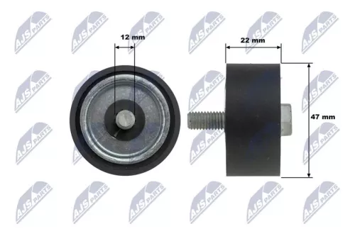 NTY NTY RNK-ME-087 Deflection/Guide Pulley, V-ribbed belt 