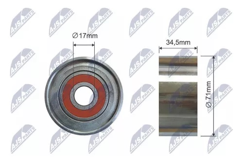 Deflection/Guide Pulley, V-ribbed belt