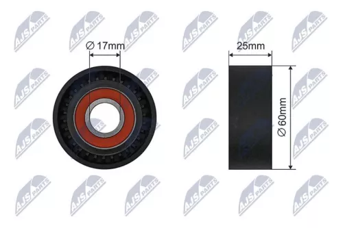 NTY NTY RNK-MZ-013A Tensioner Pulley, V-ribbed belt 