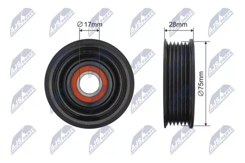 Tensioner Pulley, V-ribbed belt
