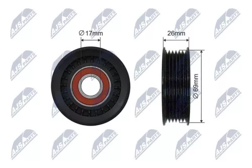 Tensioner Pulley, V-ribbed belt