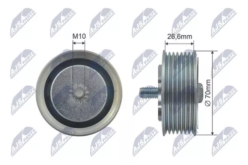 Deflection/Guide Pulley, V-ribbed belt