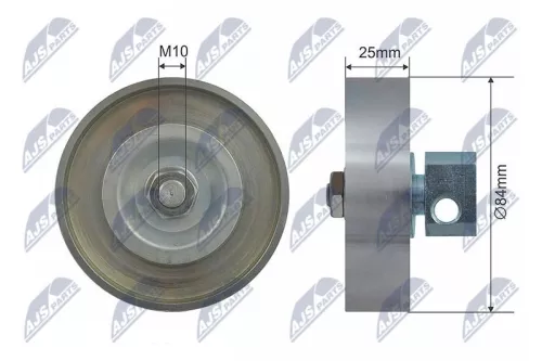 NTY NTY RNK-NS-042 Tensioner Pulley, V-ribbed belt 