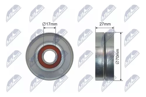 Deflection/Guide Pulley, V-ribbed belt