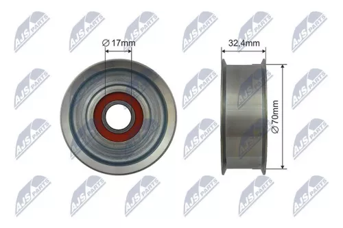 Tensioner Pulley, V-ribbed belt