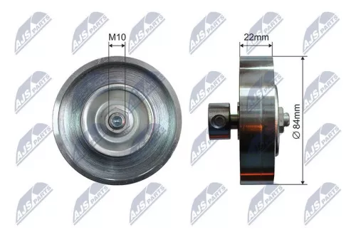 NTY NTY RNK-NS-046 Tensioner Pulley, V-ribbed belt 