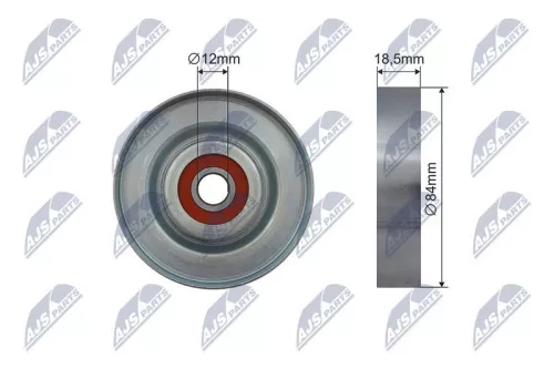 NTY NTY RNK-NS-047 Tensioner Pulley, V-ribbed belt 