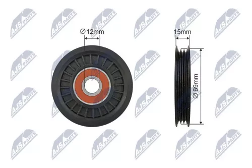 NTY NTY RNK-NS-048 Tensioner Pulley, V-ribbed belt 