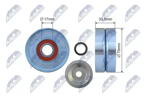 Tensioner Pulley, V-ribbed belt