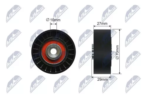 Tensioner Pulley, V-ribbed belt