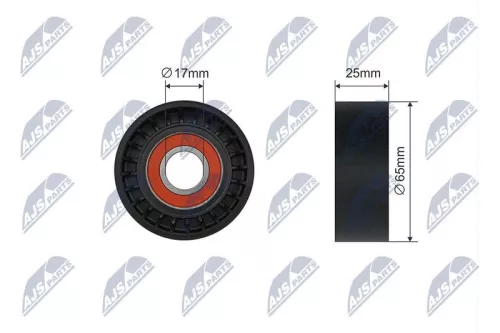 NTY NTY RNK-PE-010 Tensioner Pulley, V-ribbed belt 