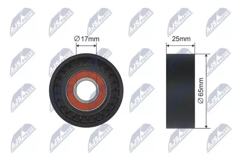 NTY NTY RNK-PL-023 Tensioner Pulley, V-ribbed belt 