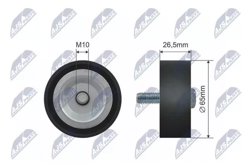 Deflection/Guide Pulley, V-ribbed belt