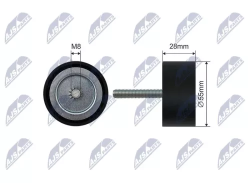 NTY NTY RNK-PL-030 Deflection/Guide Pulley, V-ribbed belt 