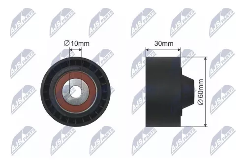 Deflection/Guide Pulley, V-ribbed belt